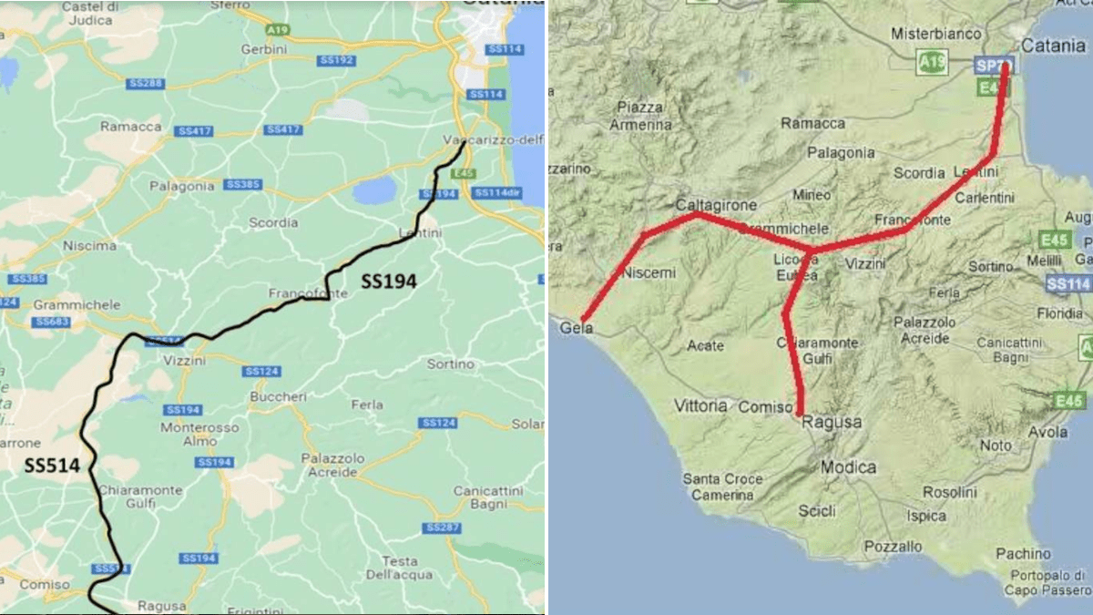 Avvio lavori Autostrada Catania Ragusa Regione Siciliana percorso