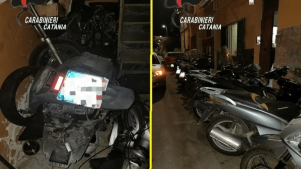 Ai domiciliari “apre” officina abusiva riassemblando scooter rubati: disturbato dai Carabinieri