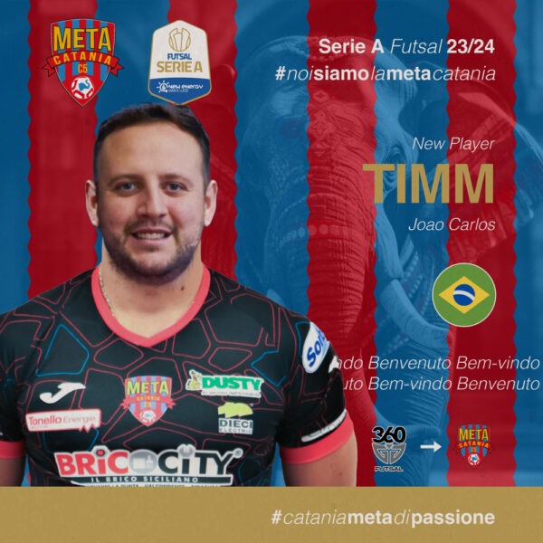 La Meta Catania ingaggia Joao Timm, il portiere brasiliano che promette spettacolo sul parquet del PalaCatania