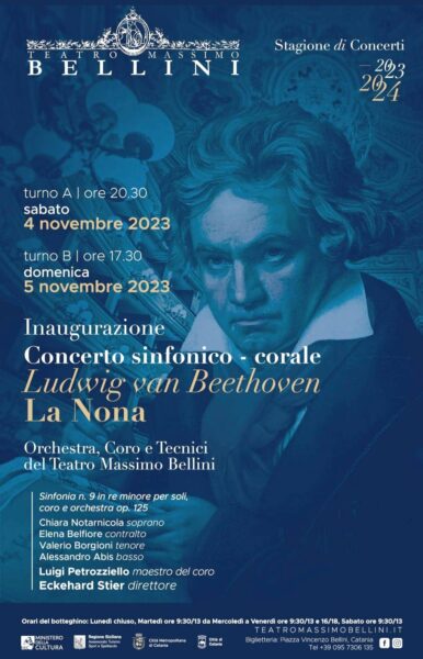 La Nona di Beethoven apre la stagione concertistica al Teatro Massimo Bellini di Catania: acquista i biglietti online!