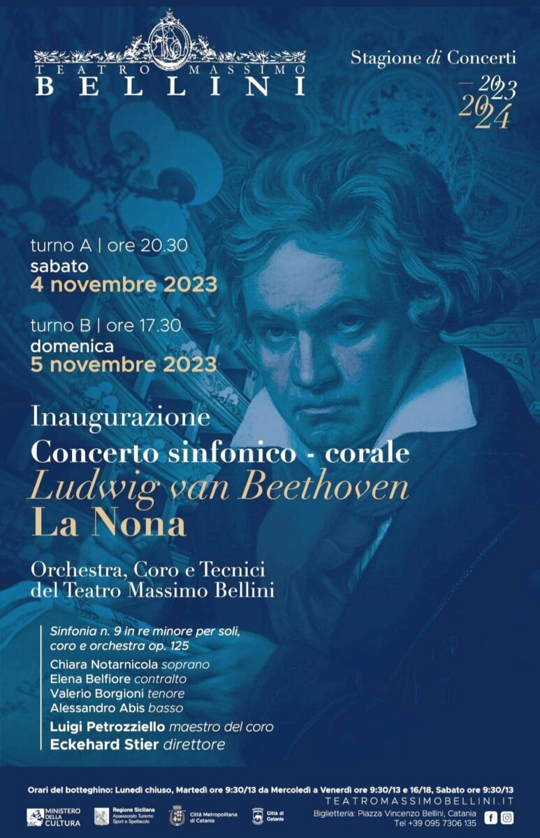 La Nona di Beethoven apre la stagione concertistica al Teatro Massimo Bellini di Catania: acquista i biglietti online!