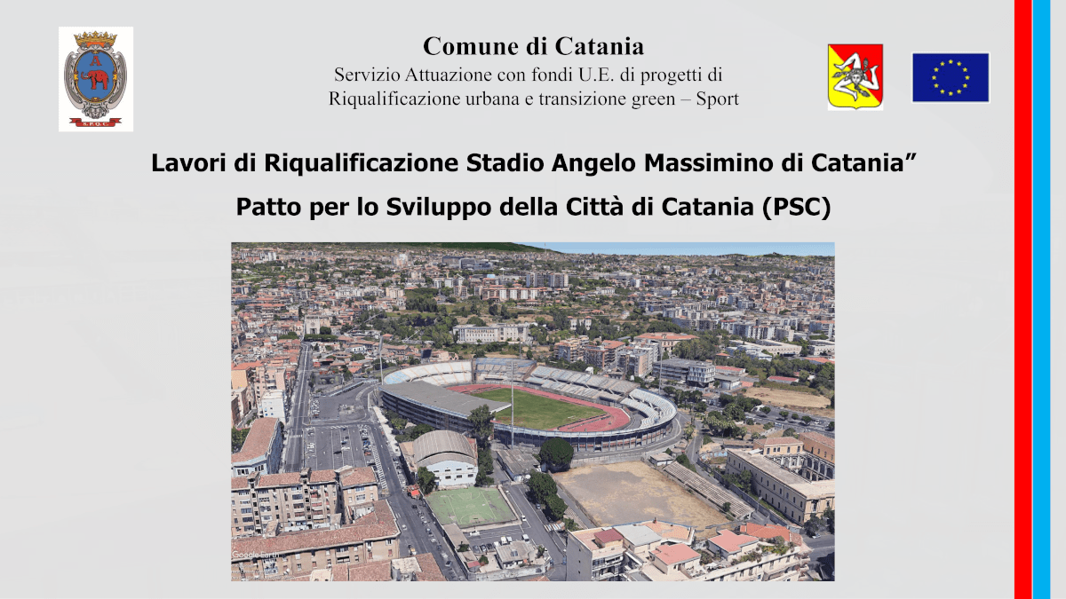 Lavori riqualificazione stadio Angelo Massimino Catania SSD