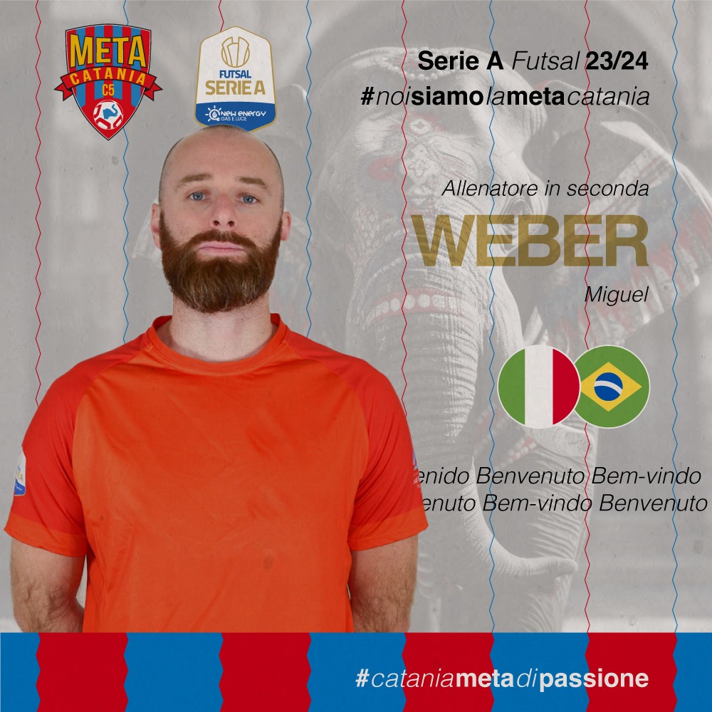 Meta Catania presenta il nuovo allenatore in seconda, Miguel Weber, per la stagione 2023-2024: un portiere rivoluzionario diventa un innovativo coach