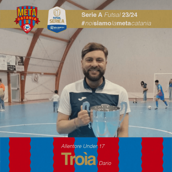 Meta Catania rinnova con Coach Dario Troìa: un successo che proietta l&#8217;Under 17 verso l&#8217;elite del futsal nazionale