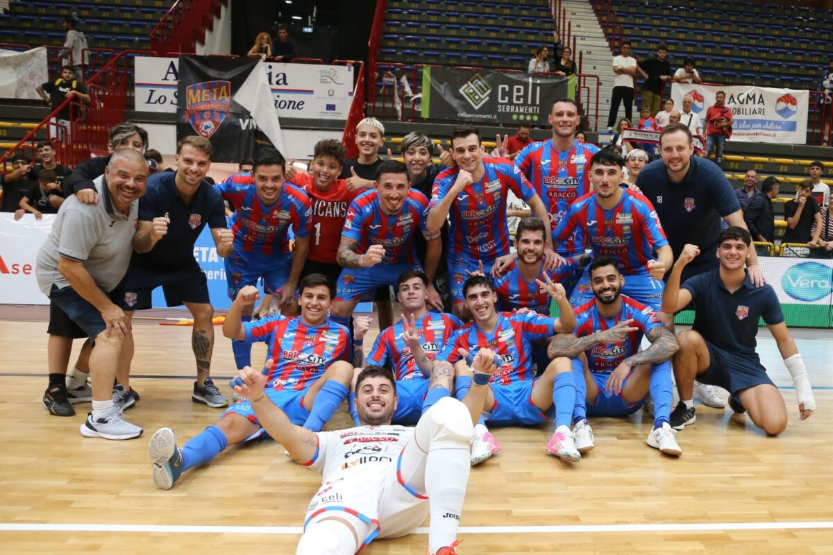 Meta Catania vince all&#8217;ultimo respiro contro Active Network: primo gol in serie A per Gaetano Musumeci!