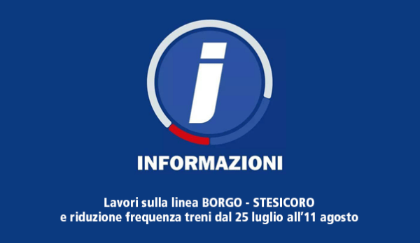 Metropolitana FCE di Catania: Lavori sulla linea BORGO-STESICORO dal 25 luglio all&#8217;11 agosto &#8211; Tutte le informazioni e le modifiche al servizio