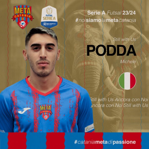 Michele Podda rinnova con la Meta Catania Bricocity: il talento del futsal italiano pronto a conquistare l&#8217;elite nazionale