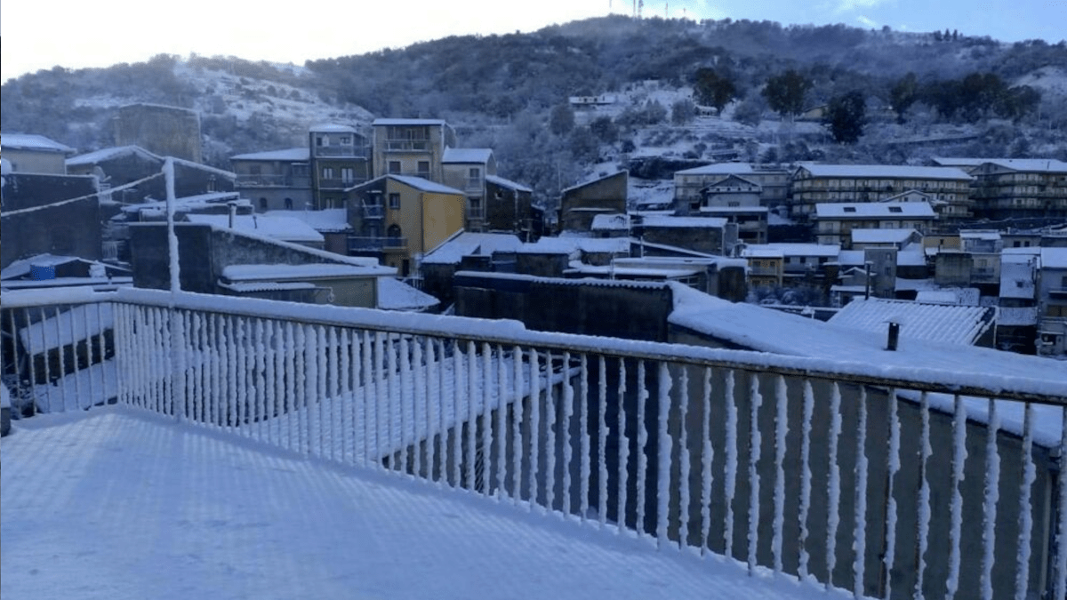 Neve in arrivo nel catanese: ecco i comuni colpiti e i giorni più intensi