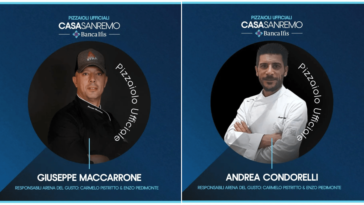 Pizzaioli catanesi a Casa Sanremo 2023: la pizza parla in dialetto per rifocillare artisti, Vip e ospiti