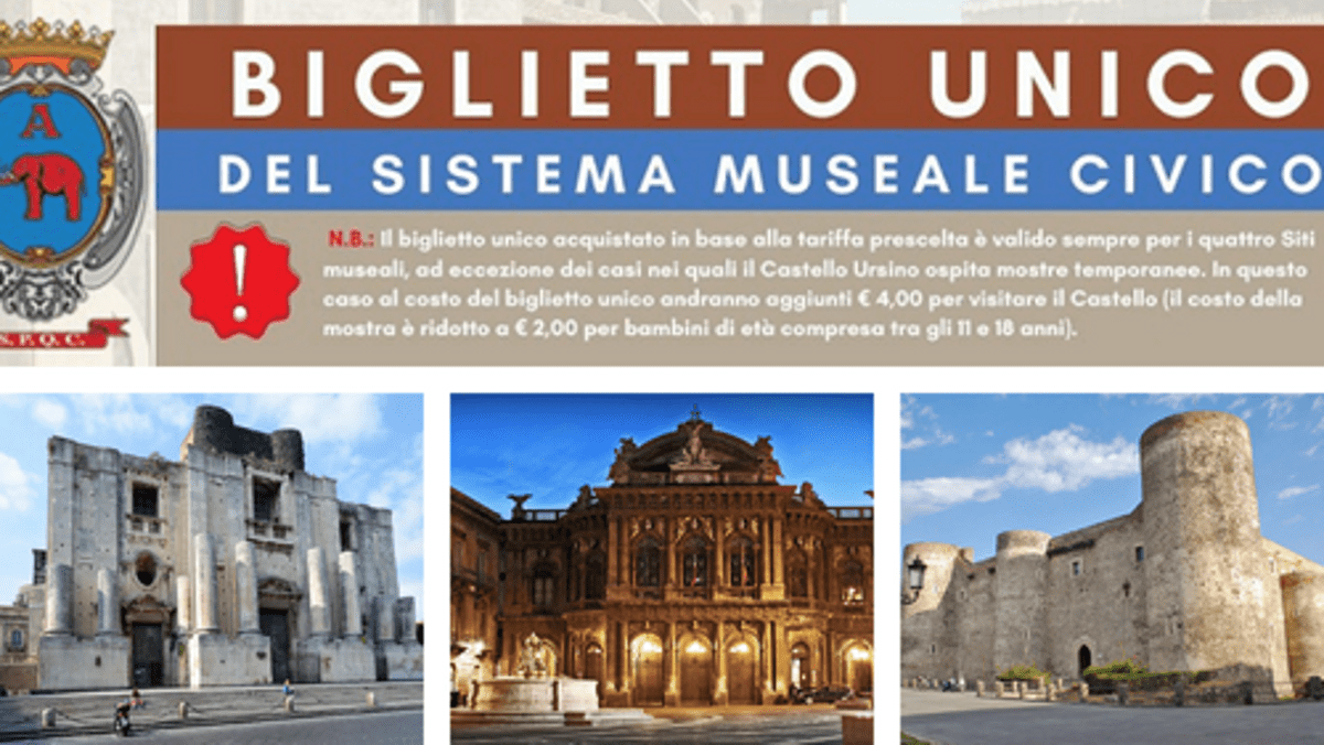 Alla scoperta dei siti culturali di Catania con il biglietto unico del Comune