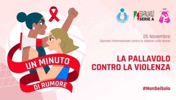 Saturnia Volley di Catania aderisce alla Giornata Internazionale contro la violenza sulle Donne con l&#8217;iniziativa &#8220;Un Minuto di Rumore&#8221;