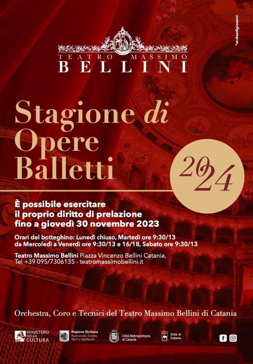 Scopri la Stagione di Opere e Balletti 2024 al Teatro Massimo Bellini di Catania: emozioni, novità e grandi interpreti!