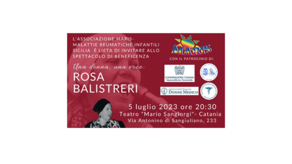 Spettacolo di beneficenza a Catania: Una donna, una voce: Rosa Balistreri il 5 luglio al teatro Mario Sangiorgi