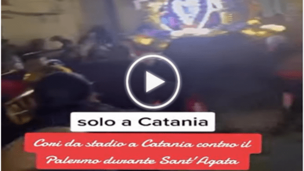 Cori contro Palermo durante la Festa di Sant’Agata: il video che ha scatenato la polemica