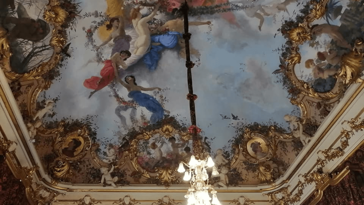 Visita guidata Palazzo Libertini Scuderi Catania dettaglio soffitto
