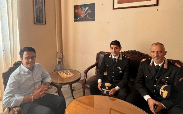 Visita istituzionale del nuovo comandante dei Carabinieri a Riposto: il sindaco Vasta ribadisce il sostegno alla legalità