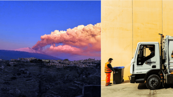 Cenere Etna: lunedì servizio straordinario per il porta a porta, indicazioni anche per la raccolta di prossimità