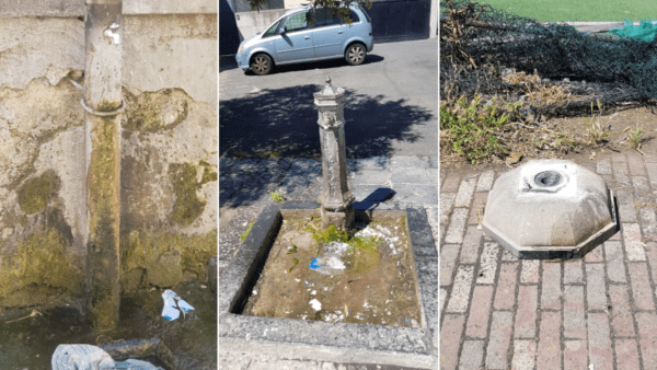 Cibali: fontane pubbliche in stato di degrado, IV municipio punta il dito su vandali e incivili chiedendo l’intervento comunale