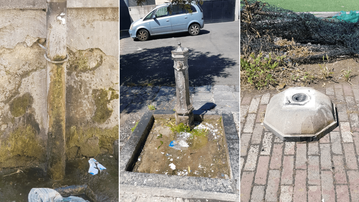 Cibali: fontane pubbliche in stato di degrado, IV municipio punta il dito su vandali e incivili chiedendo l’intervento comunale