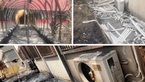 Corsa contro il tempo per rendere agibile il plesso scolastico a Fossa Creta distrutto dagli incendi
