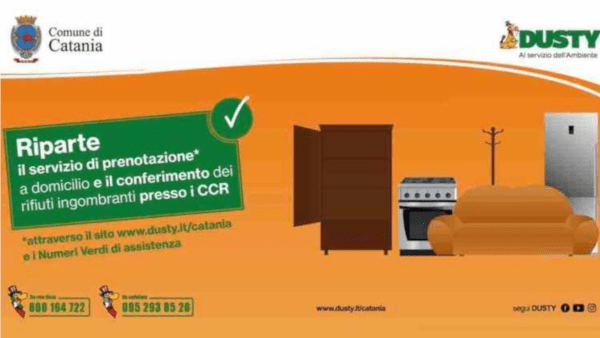 Dusty: Ripristinato il ritiro dei rifiuti ingombranti e riattivate le prenotazioni online e da numero verde