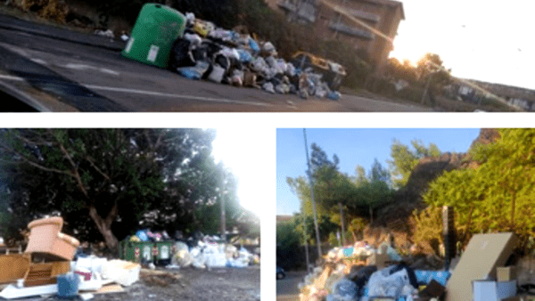 Emergenza rifiuti a Catania, strade sempre più invase dall'immondizia