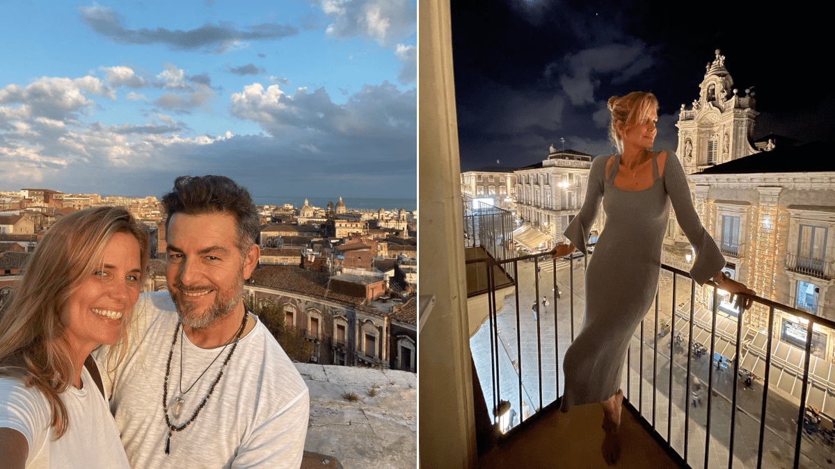 Filippa Lagerbäck e Daniele Bossari in città elogiando Catania: «Turisti per caso» (FOTO)