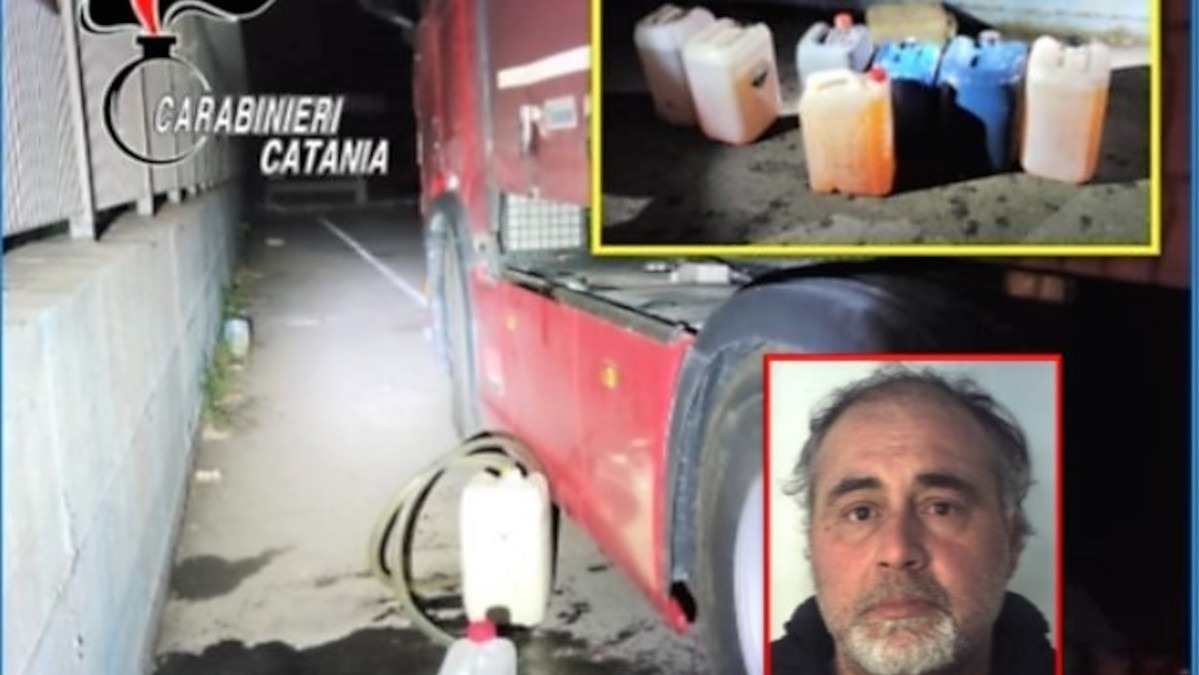 Furto di gasolio a Catania: 53enne sorpreso con 200 litri di carburante
