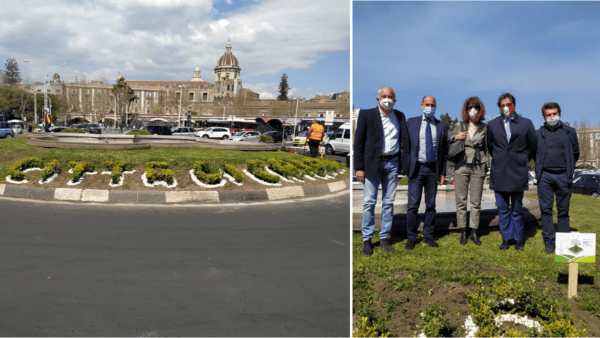 Gli allievi dell’Istituto professionale per l’agricoltura Mazzei-Sabin riqualificano piazza Borsellino