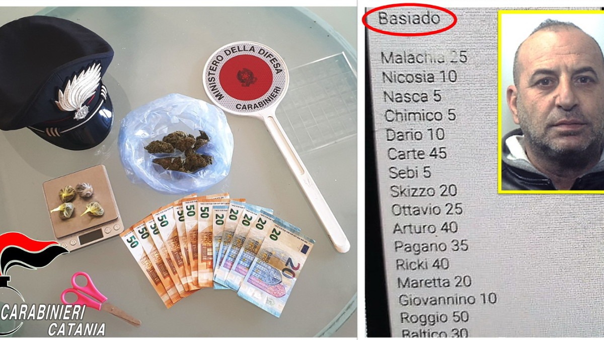 Gravina di Catania, spacciava e teneva una lista clienti dello "Baseado" sullo smartphone: arrestato 48enne