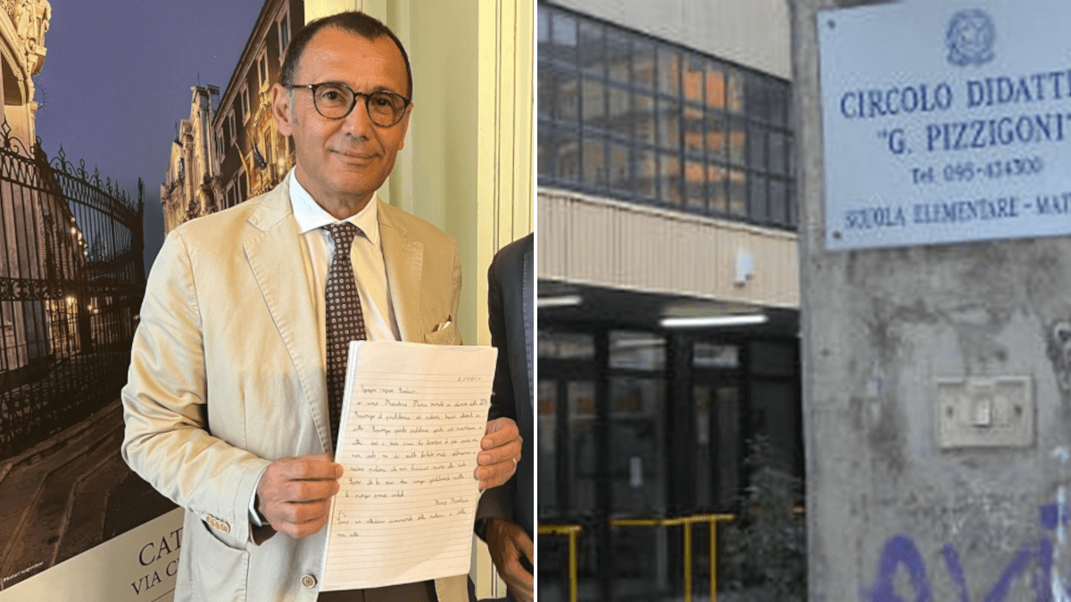 Il sindaco facente funzioni Bonaccorsi prende in consegna le letterine su Catania al Municipio