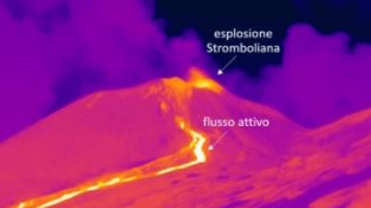 Ingv segnala nuova colata dell’Etna: emessi 750.000 metri cubi di lava