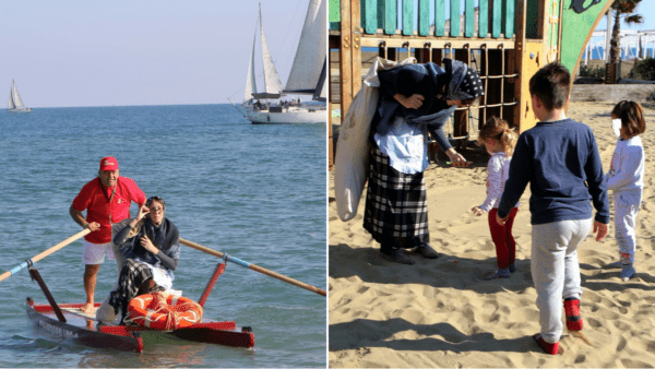 La Befana vien di giorno e dal mare: l’insolita apparizione alla Plaia di Catania