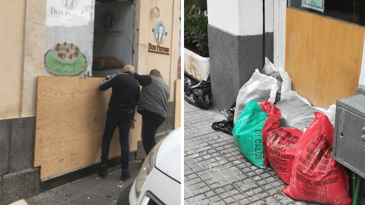 Maltempo, atteso peggioramento a Catania: i commercianti costruiscono delle barriere