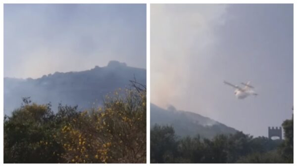 Mascalucia, vasto incendio sul monte Monpilieri