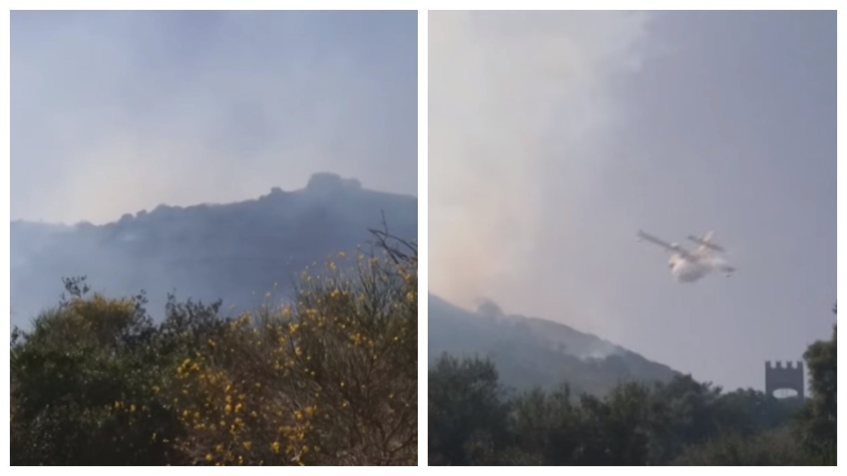 Mascalucia, vasto incendio sul monte Monpilieri