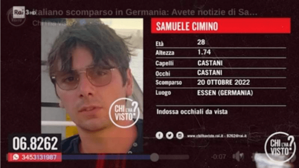 Nessuna novità: ancora scomparso il catanese segnalato nel programma “Chi l’ha visto?”