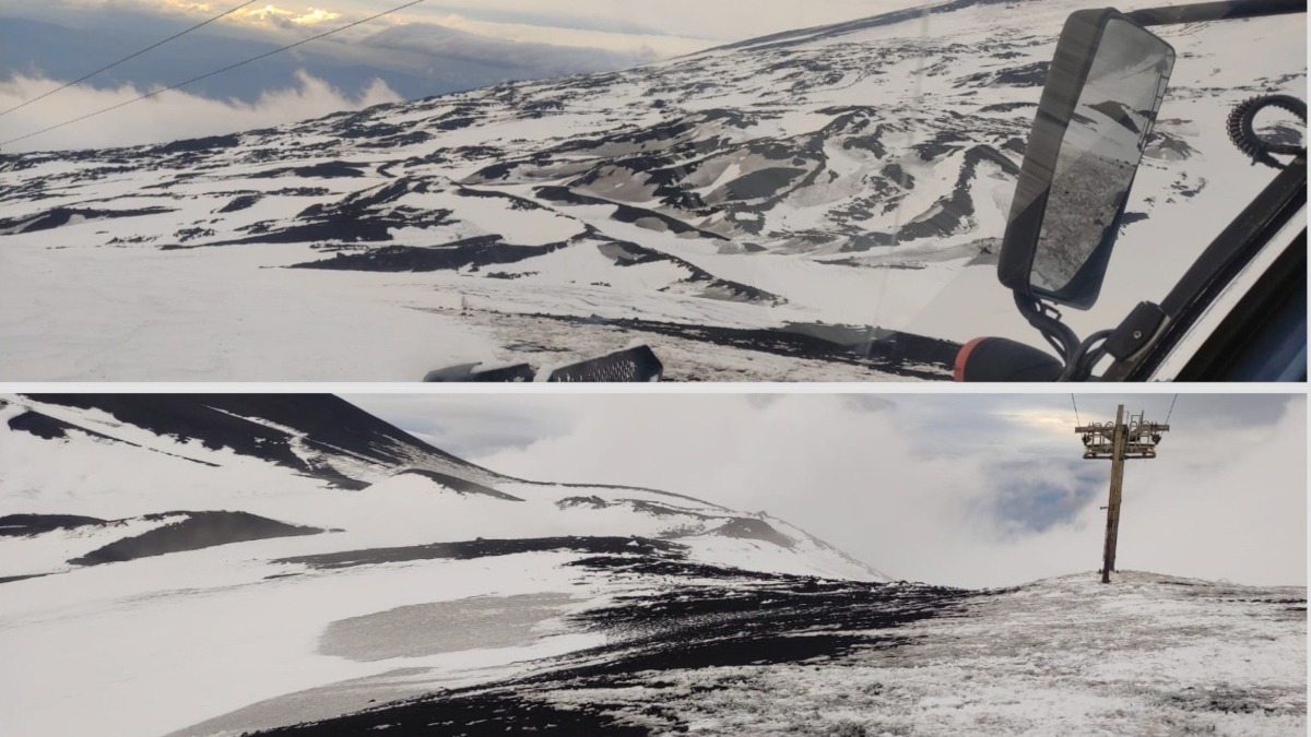 Bufera di neve, drastica la situazione sull'Etna