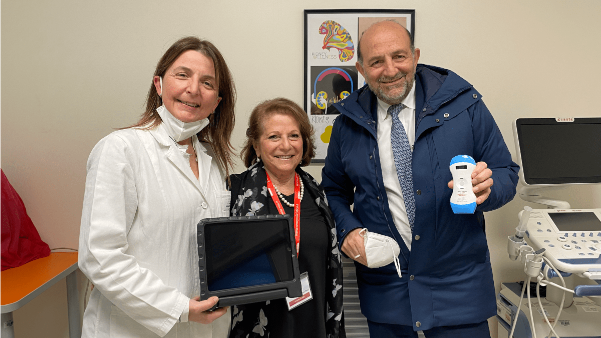 Ospedale San Marco riceve in dono sonda ecografica per malati rene policistico