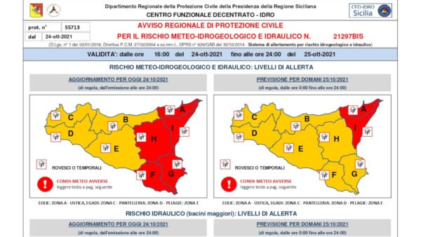 Peggiorano le condizioni: allerta meteo rossa a Catania, scuole chiuse (DIVIETI E ORDINANZA)