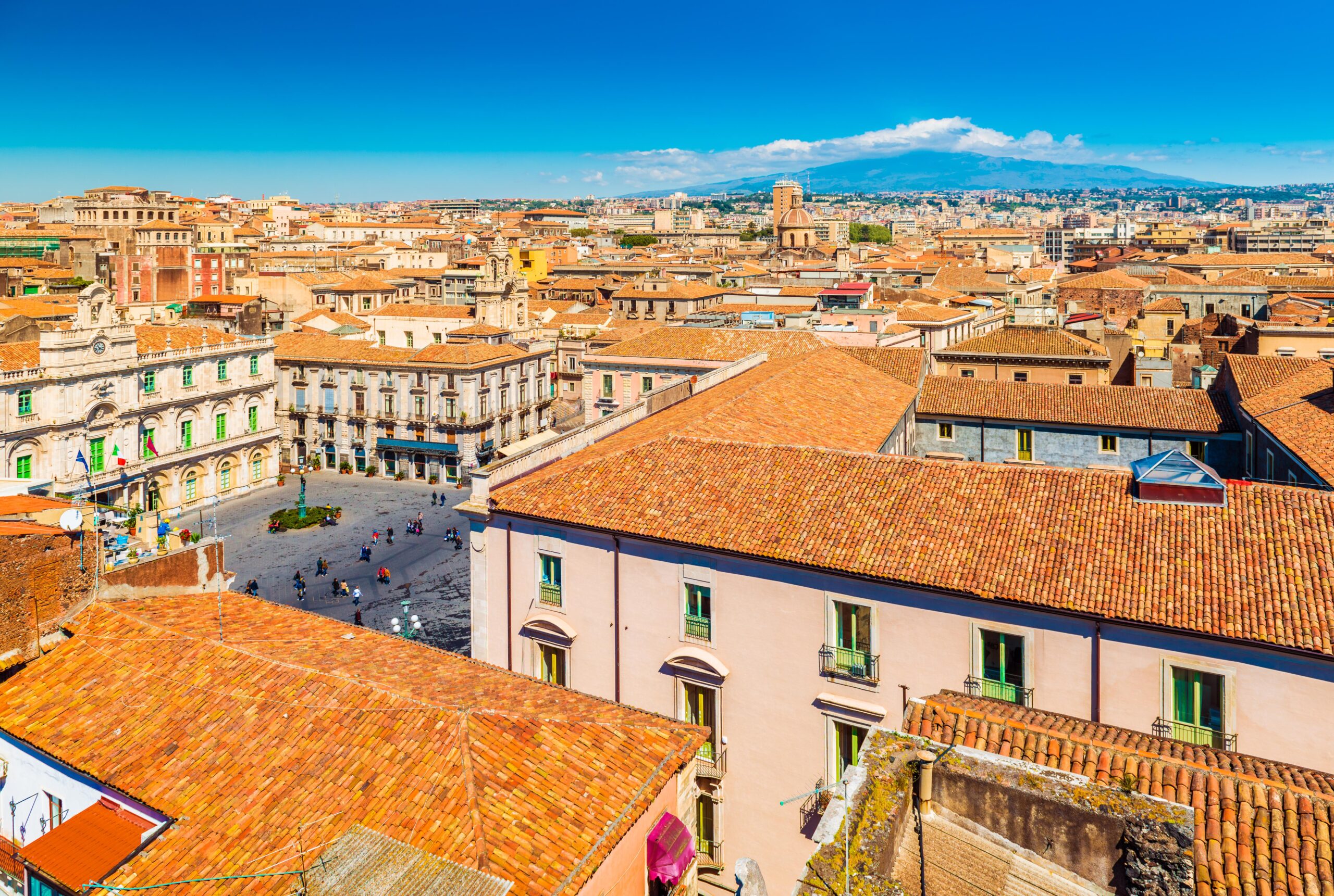 Vista dall'alto di Piazza Università Catania