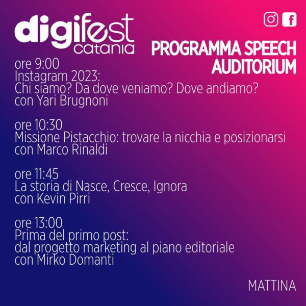 Digifest Catania, ecco il programma completo dell'evento di formazione dedicato al Digital Marketing