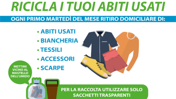 Ritiro domiciliare degli abiti usati a Catania: ogni primo martedì del mese in favore dell’ambiente