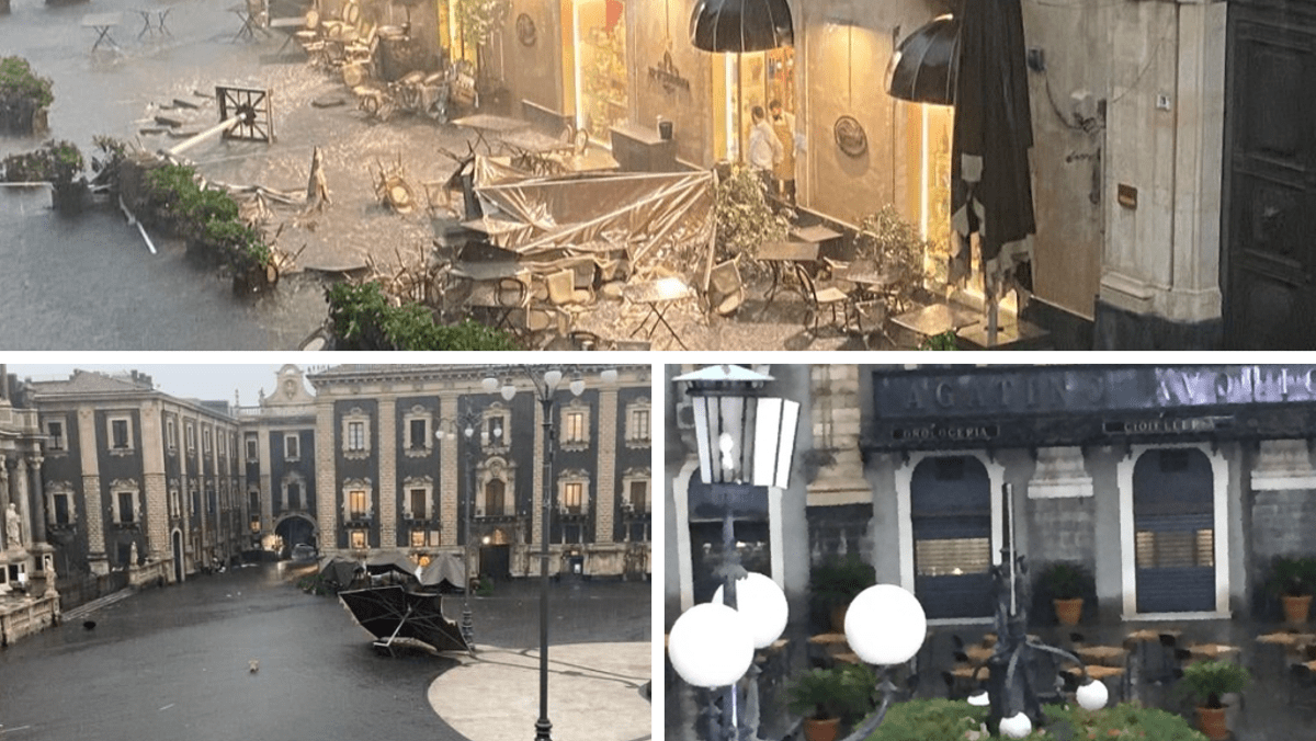 Temporale su Catania, danni e feriti nel centro storico e non (I DETTAGLI)