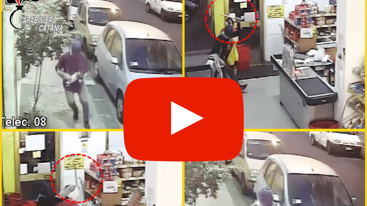 Tentata rapina in supermercato di Acireale: i filmati di sorveglianza lo incastrano (VIDEO)