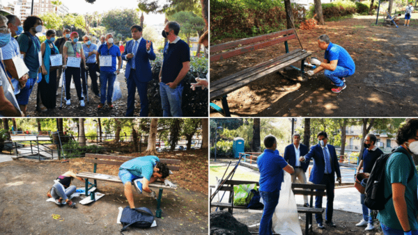 Ulteriore intervento di ripristino a parco Falcone, stavolta per mano dei volontari