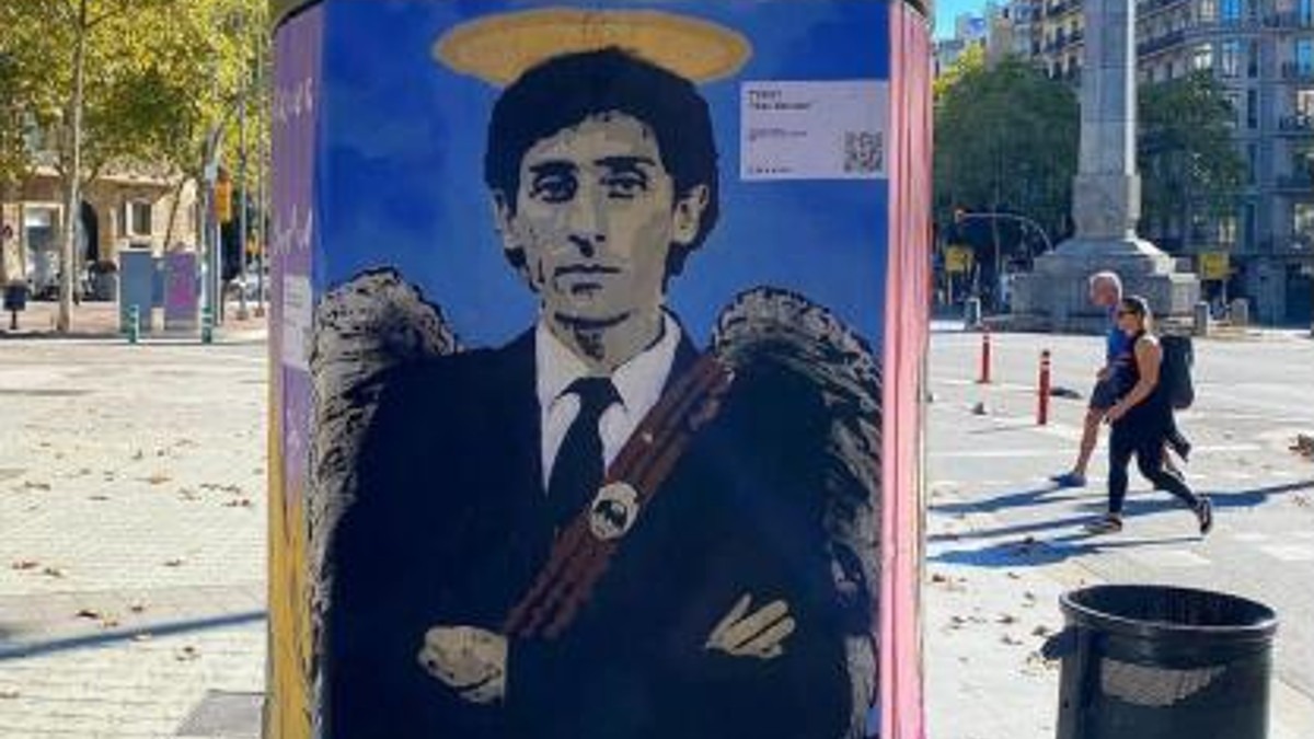 Un murale dedicato a Franco Battiato per le strade di Barcellona