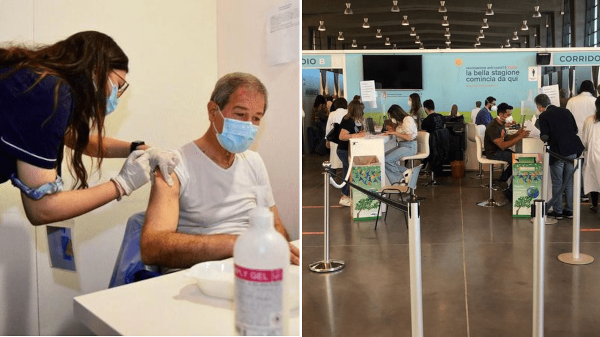Vaccini: è record di somministrazioni con quasi 7.000 dosi, Musumeci si vaccina con AstraZeneca nell’hub catanese