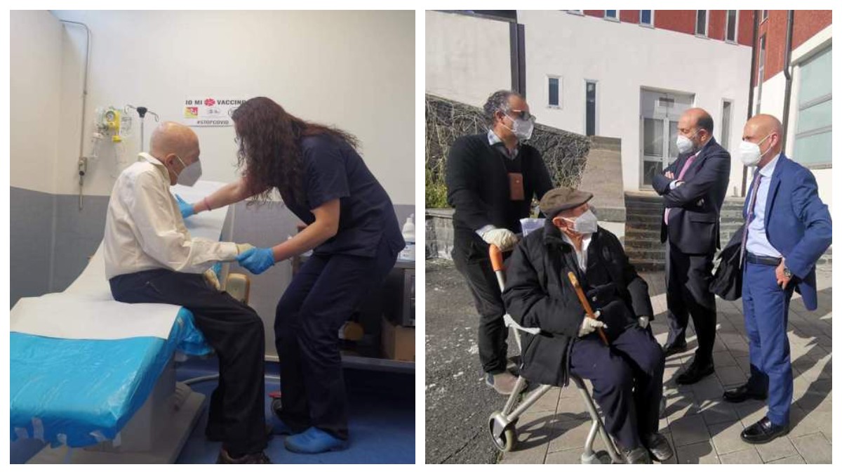 Vaccino anti Covid, il Policlinico di Catania accoglie il paziente più anziano in Sicilia
