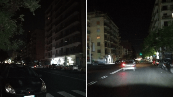 Viale Mario Rapisardi al buio, ad illuminare la strada solo fari e insegne (I DETTAGLI)